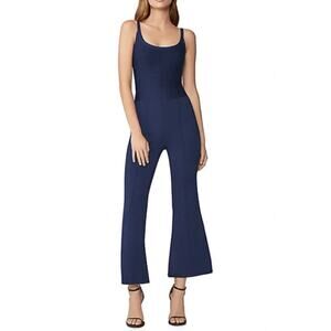 Herve Leger Cropped Flare-Leg Bandage Knit Jumpsuit – Size M – NWTG – Blue